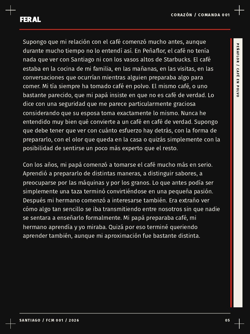 FERAL Coffee Magazine 001, página 6