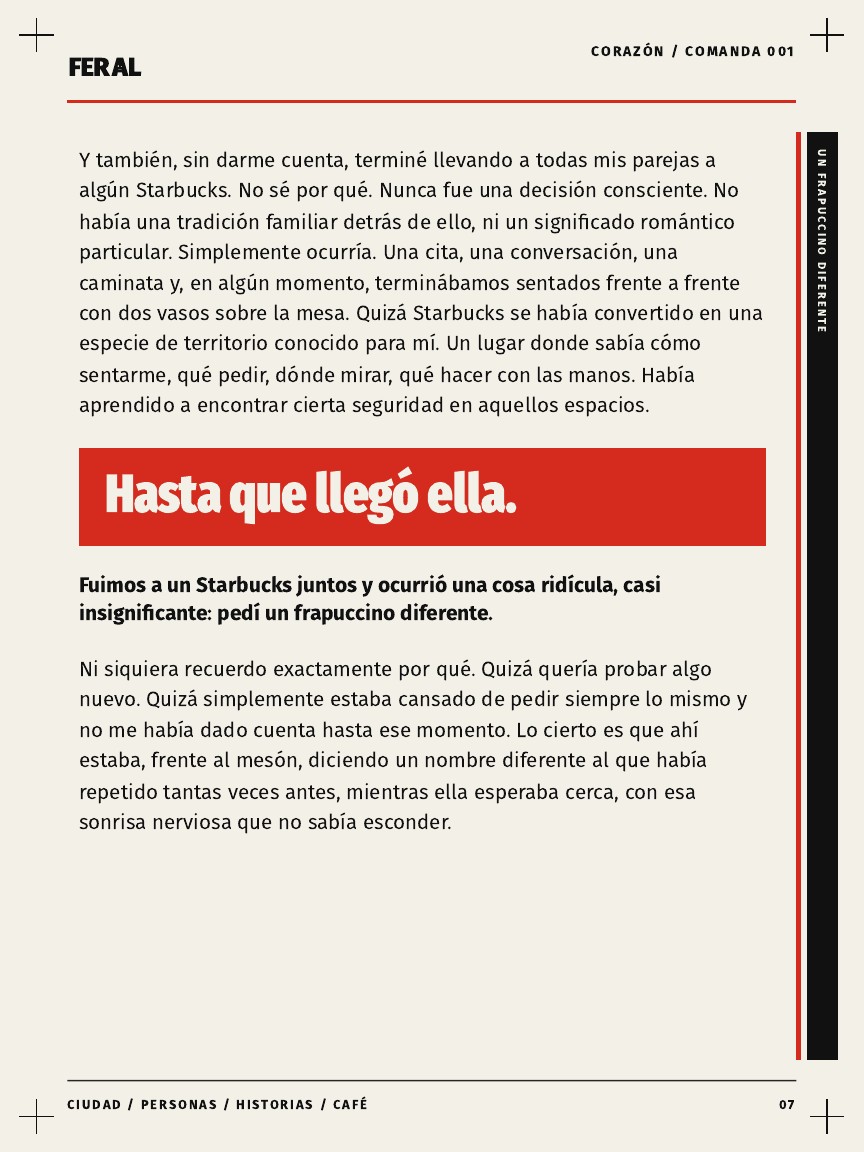 FERAL Coffee Magazine 001, página 8