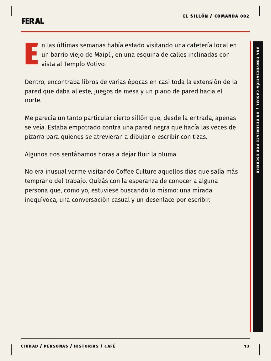 FERAL Coffee Magazine 001, página 14